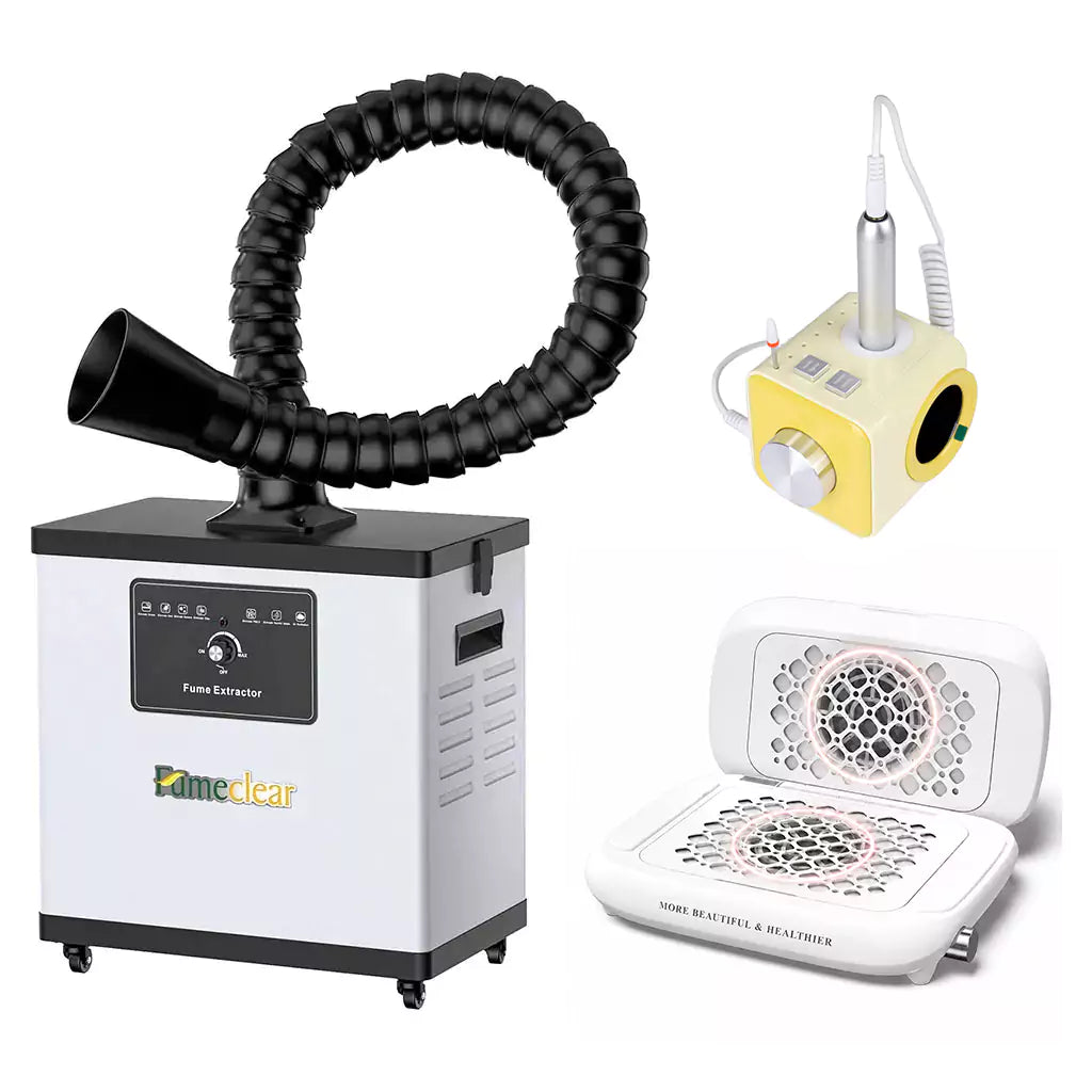 Nail Tech Pro Max Package (Nail Fume Extractor + Nail Dust Collector + Nail Drill Set)