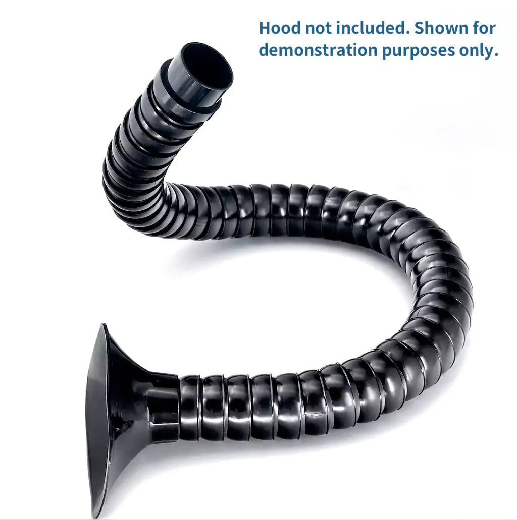 Adjustable and flexible bamboo duct hose, easy to position for precise fume extraction