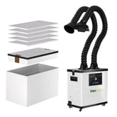 Fumeclear FC-1002A Dual Arm Solder Fume Extractor with Multi-layer Filtration System