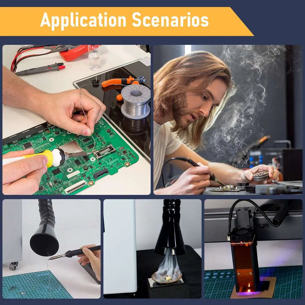 Fumeclear® FC-2003 Portable Laser Fume Extractor with Dual-Port for 20-30w Laser Engraver