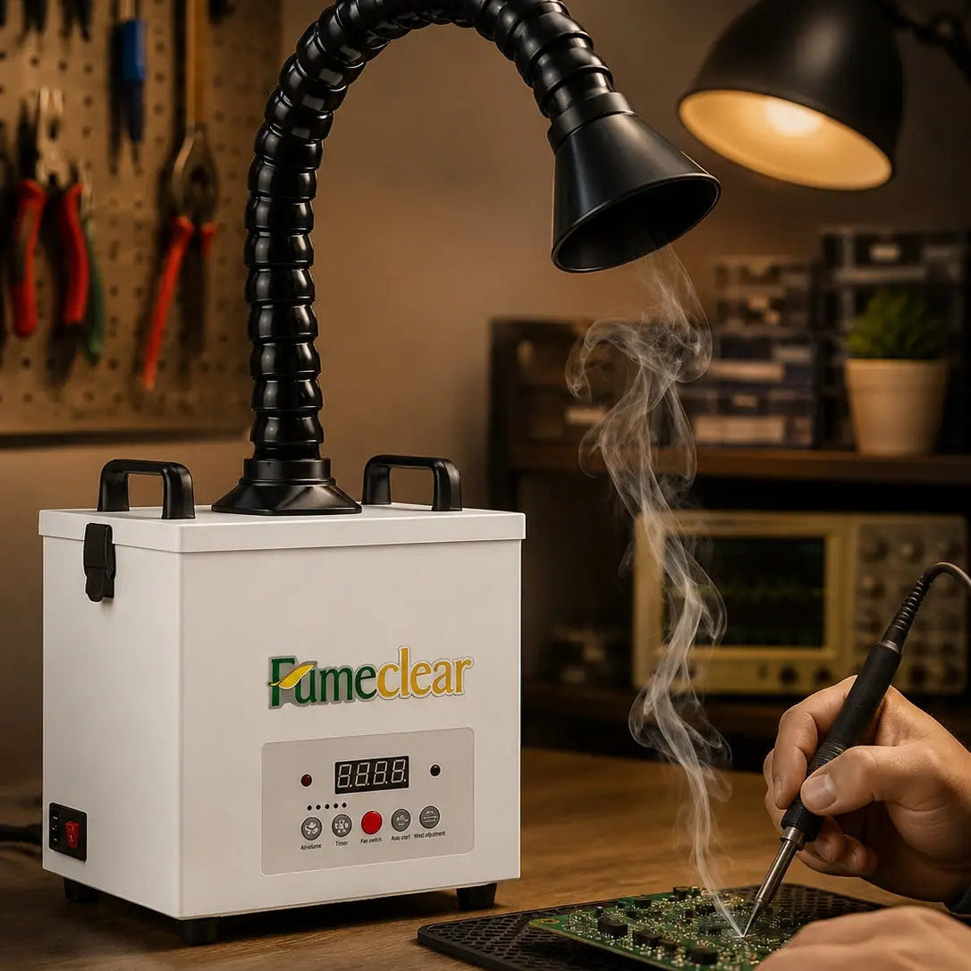Fumeclear® FC-100A Solder Fume Extractor - 99.97% Filtration for Safe Soldering