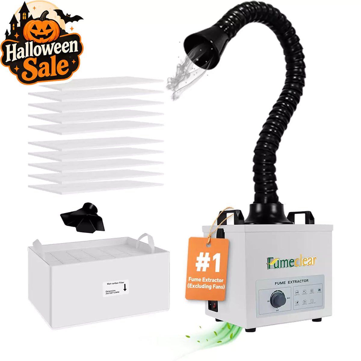 Fumeclear® FC-100A Solder Fume Extractor - 99.97% Filtration for Safe Soldering fumeclear fumeclear