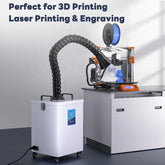 Fumeclear FC-2002 light gray fume extractor removing 3D printing fumes