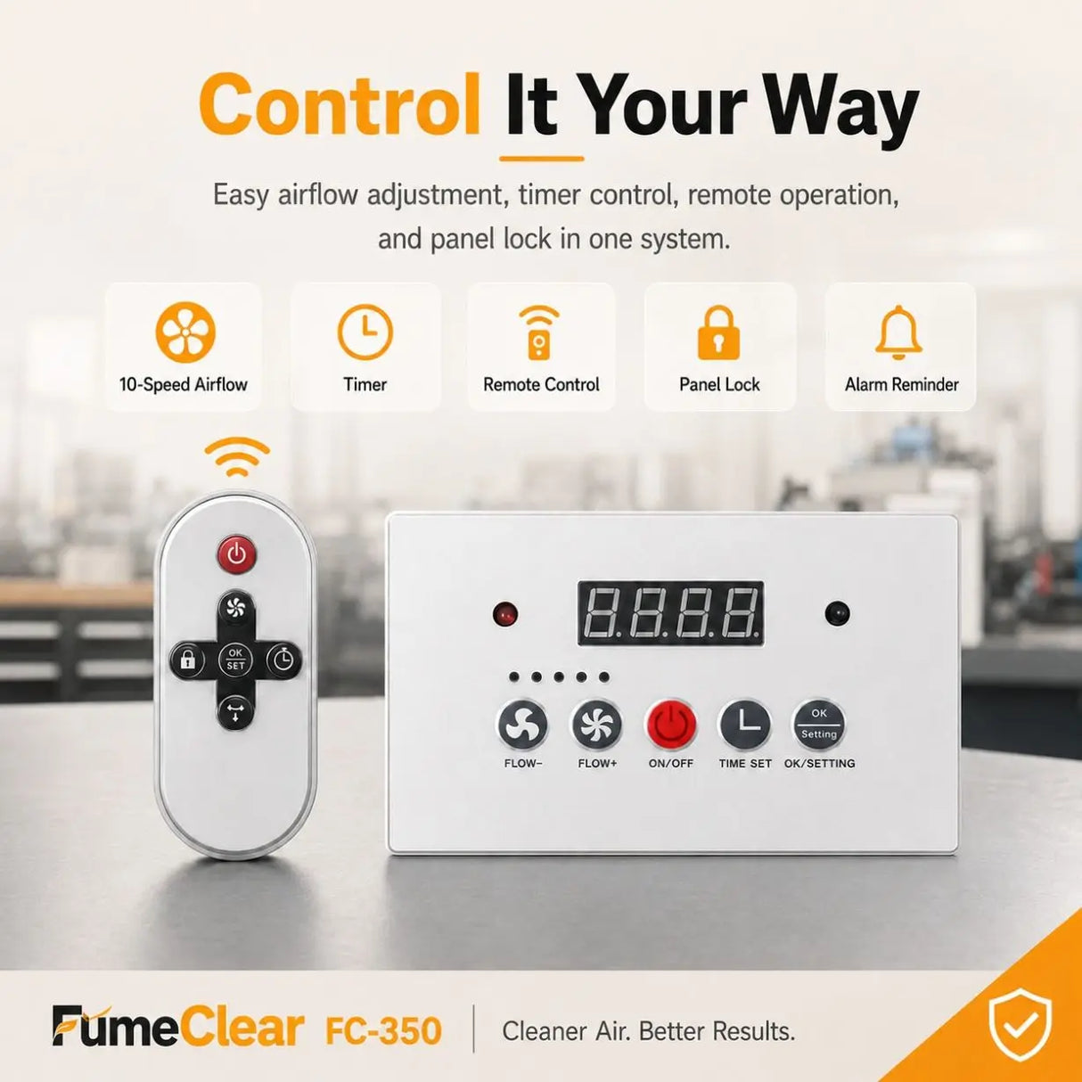 Fumeclear® FC-350 350W Laser Fume Extractor for Welding, Laser Engravers, Cutting