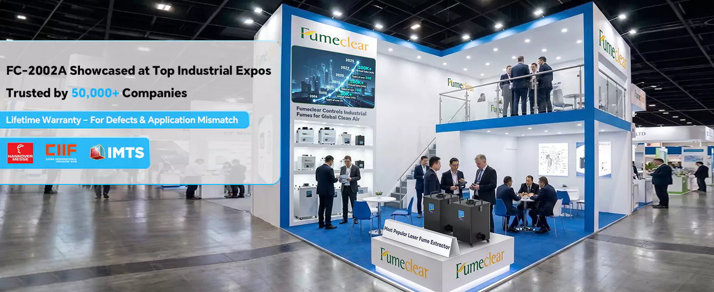 Fumeclear FC-2002A showcased at international industrial expos - trusted by 50,000+ companies