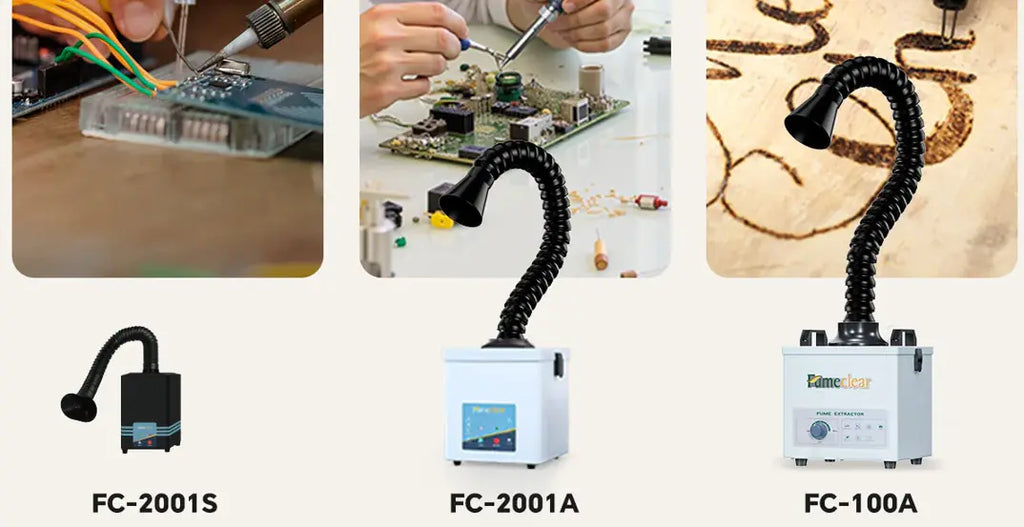 FC-2001S vs FC-2001A vs FC-100A – Find the Perfect Solder Smoke Extractor for Your Desk