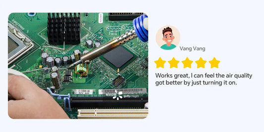 FumeClear solder fume extractor improves air quality instantly during PCB soldering and electronics repair