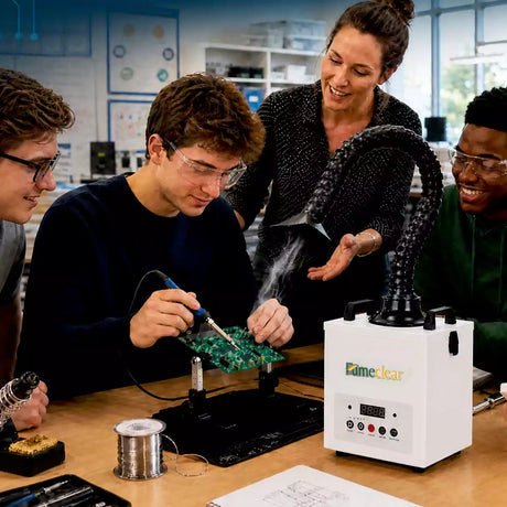 Why Solder Fume Extraction Matters in Educational Settings fumeclear