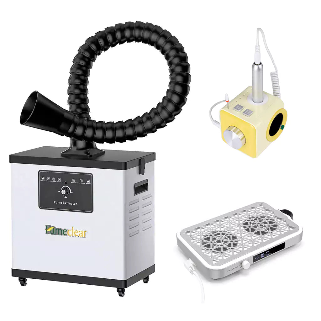 Nail Tech Pro Max Package (Nail Fume Extractor + Nail Dust Collector + Nail Drill Set)