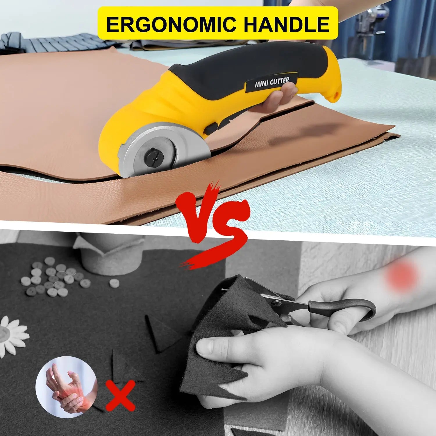 Cordless Electric Rotary Cutter – Mini Fabric & Cardboard Cutting Tool with USB Recharge, Safety Lock, Easy Grip Handle Fumeclear fumeclear