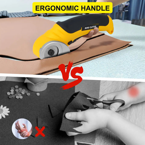Cordless Electric Rotary Cutter – Mini Fabric & Cardboard Cutting Tool with USB Recharge, Safety Lock, Easy Grip Handle Fumeclear fumeclear