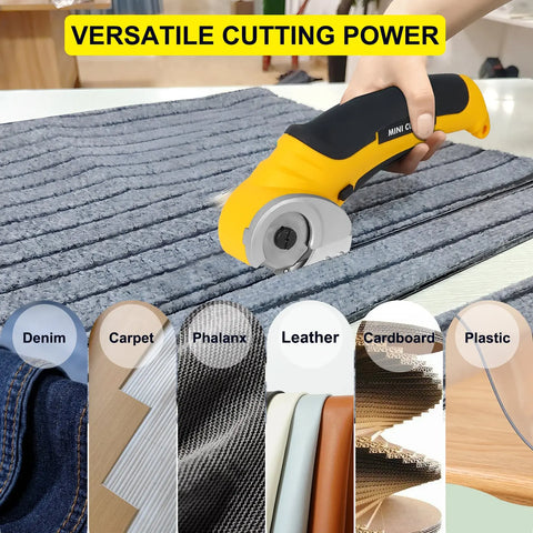 Cordless Electric Rotary Cutter – Mini Fabric & Cardboard Cutting Tool with USB Recharge, Safety Lock, Easy Grip Handle Fumeclear fumeclear