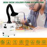 fumeclear fc-150 desktop solder fume extractor features metal body, noise reduction, independent filter, stable performance, strong power and wide applications