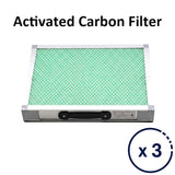 FUMECLEAR XL-700 Activated Carbon Filter 3 Pack for Laser Fume Extractor XL-700, Replacement Filters