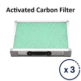 FUMECLEAR XL-700 Activated Carbon Filter 3 Pack for Laser Fume Extractor XL-700, Replacement Filters