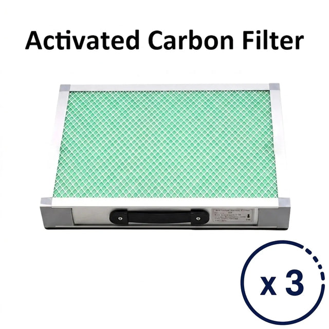 FUMECLEAR XL-700 Activated Carbon Filter 3 Pack for Laser Fume Extractor XL-700, Replacement Filters