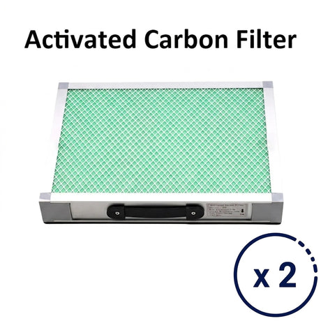 FUMECLEAR XL-700 Activated Carbon Filter 2 Pack for Laser Fume Extractor, Premium Replacement Carbon Filters