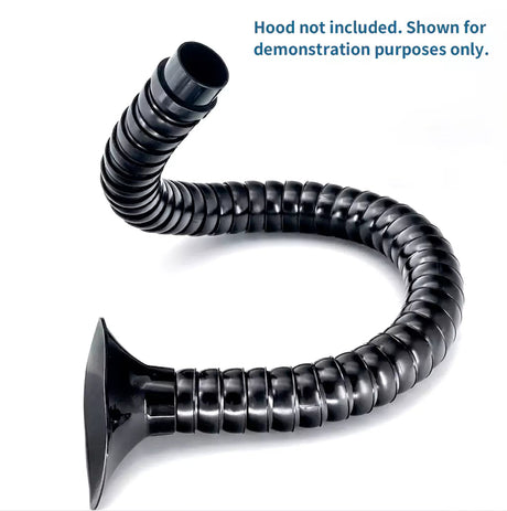 Adjustable and flexible bamboo duct hose, easy to position for precise fume extraction