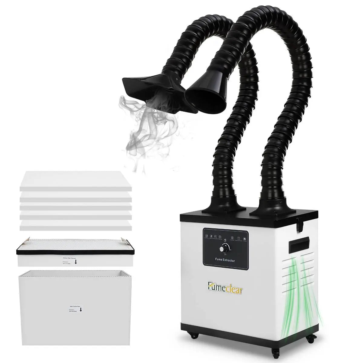 FumeClear FC-1002A Laser Fume Extractor – Eliminate Smoke, Odors & Fine Dust for Laser Work Fumeclear fumeclear