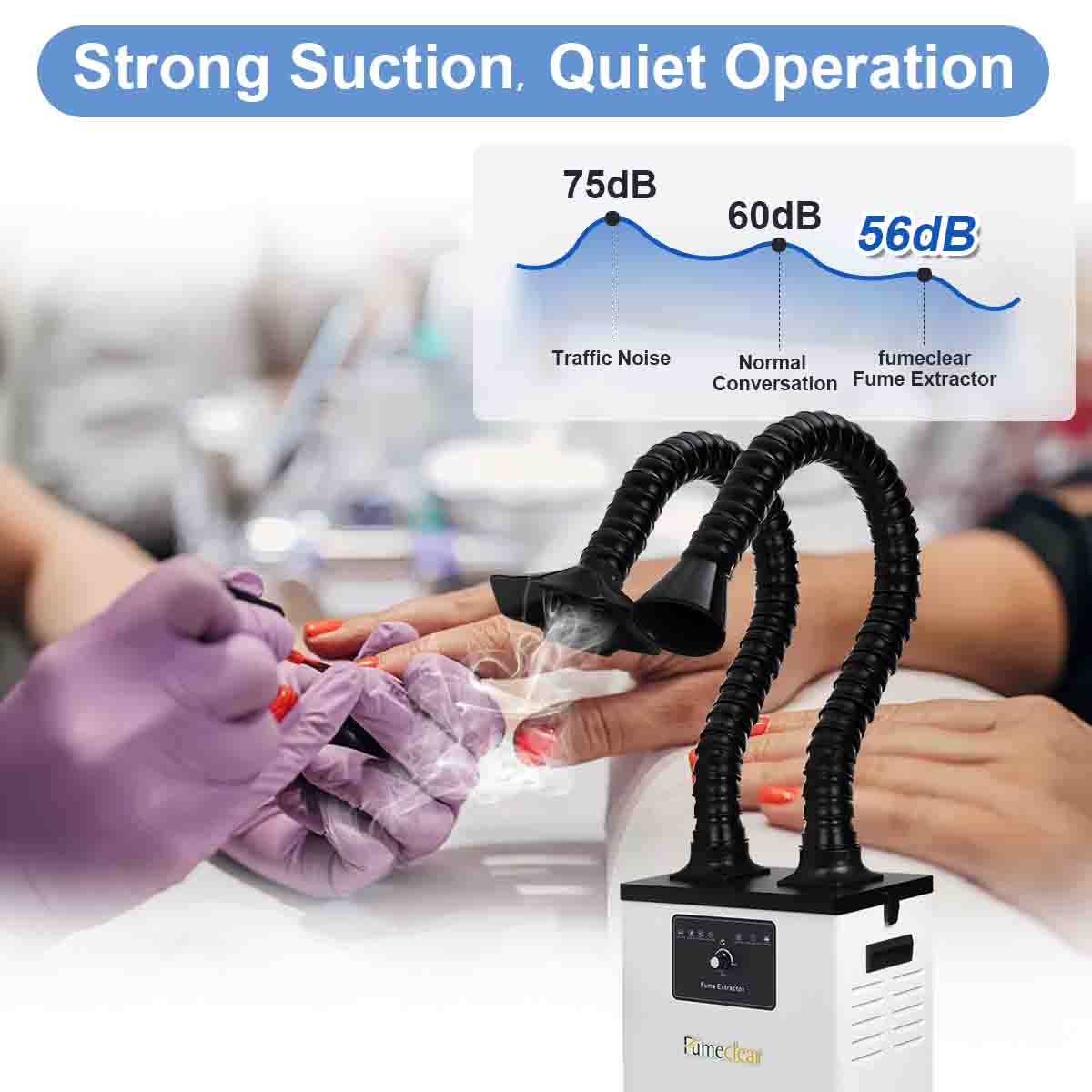 210W FumeClear FC-1002A Nail Salon Dust Collector & Odor Eliminator Fumeclear fumeclear