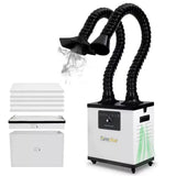 Fumeclear FC-1002A professional dual hose nail dust collector and fume extractor with replaceable 3-layer filters