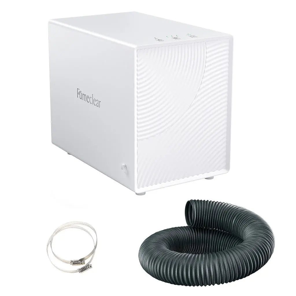 Fumeclear FC-2001X laser fume extractor complete with Φ60mm flexible duct hose and hose clamps