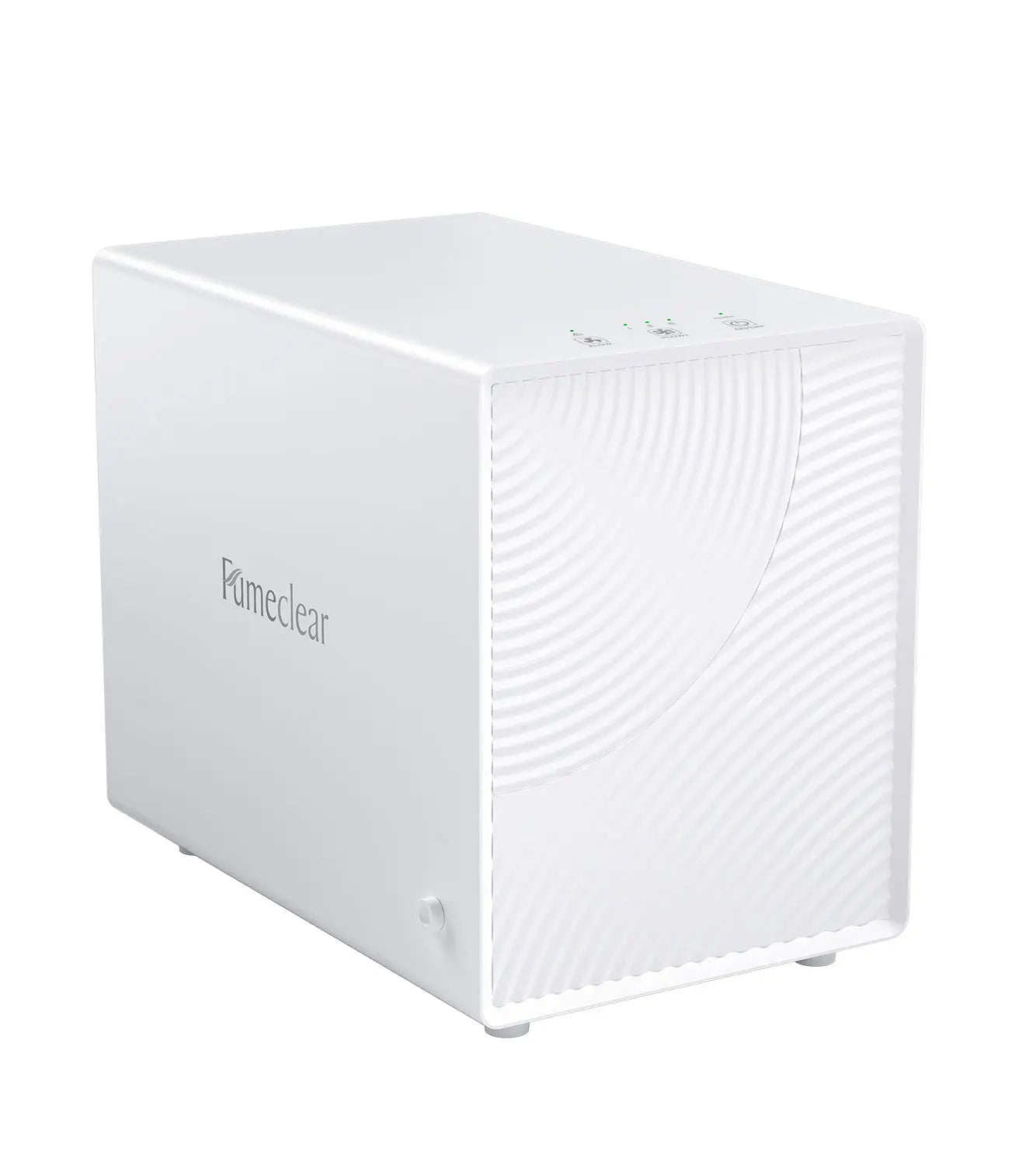 FumeClear FC-2001X portable laser fume extractor for laser engraver side look.