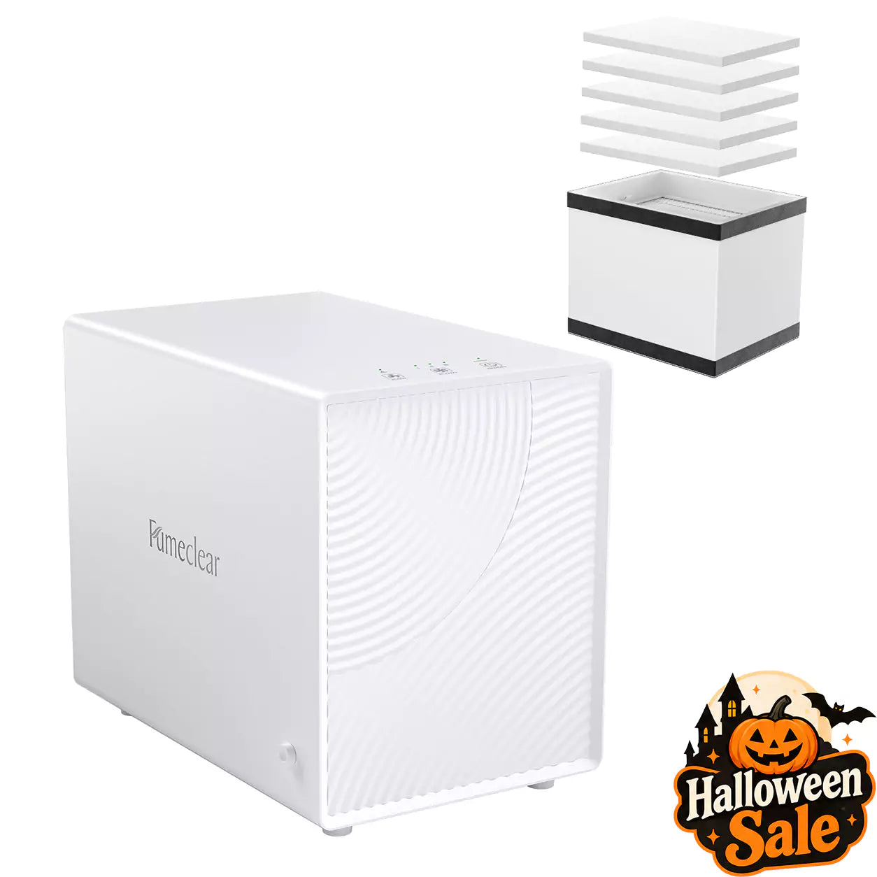 FumeClear FC-2001X Laser Fume Extractor with H13 HEPA for Small Engraver, UV & DTF Printer Fumeclear fumeclear