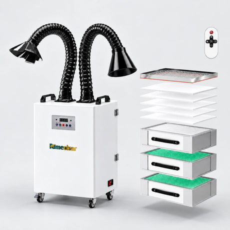 FumeClear FC-350 Dual-Port 350W Fume Extractor for Laser Engraving, Soldering & Welding Fumeclear fumeclear