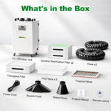 FumeClear FC-350 Dual-Port 350W Fume Extractor for Laser Engraving, Soldering & Welding Fumeclear fumeclear