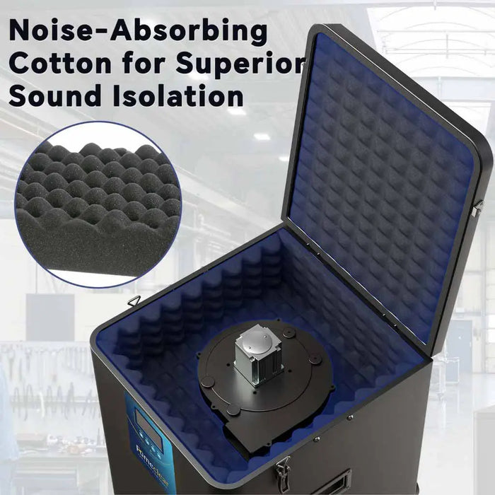 Fumeclear FC-700 dust collector with noise-absorbing cotton for superior sound isolation and quiet operation