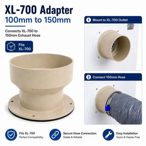 FumeClear XL-700 100mm to 150mm/4inch to 6 inch Duct Adapter for 150mm Hose Connection Fumeclear fumeclear