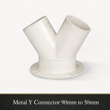 FumeClear Y Shaped Adapter for Fume Extractors – 90mm to Dual Hose Connector Fumeclear fumeclear