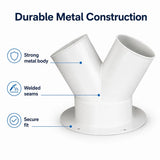 FumeClear Y Shaped Adapter for Fume Extractors – 90mm to Dual Hose Connector Fumeclear fumeclear