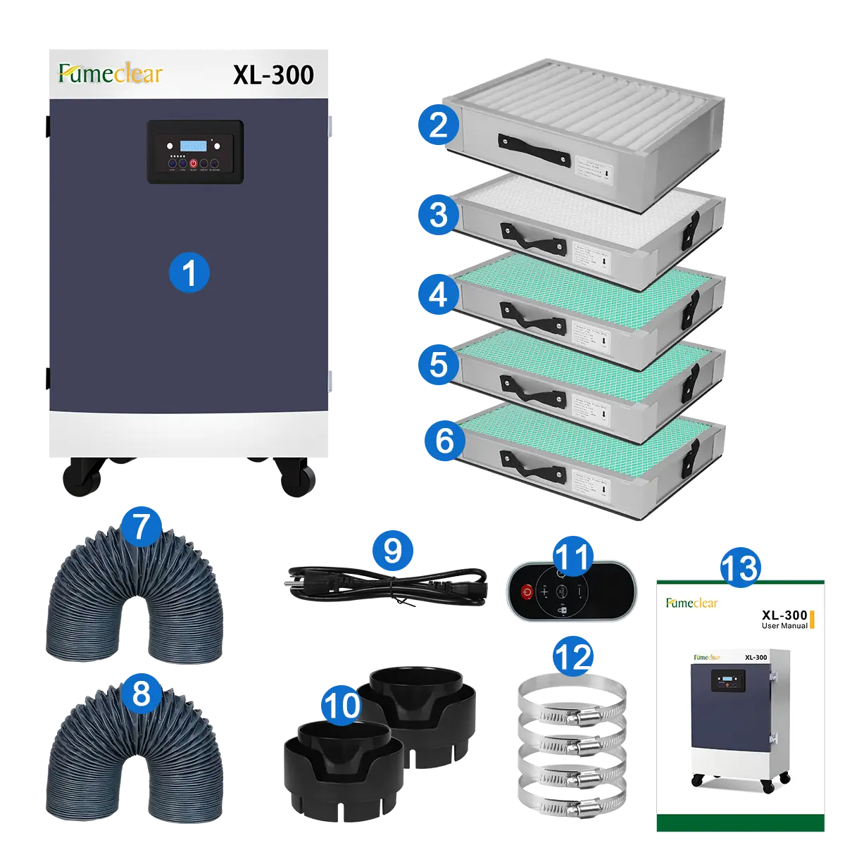 Fumeclear®XL-300 laser Fume Extractor fumeclear fumeclear