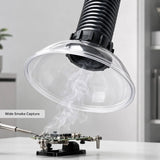 FumeClear® Acrylic Round Hood Φ75mm*315mm for FC-1001A/FC-1002A Fume Extractor – Clear Smoke Capture Nozzle