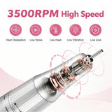 FUMECLEAR Nail Drill 3500RPM High Speed Motor - Low Heat, Low Vibration, Low Noise Professional Electric Nail Drill