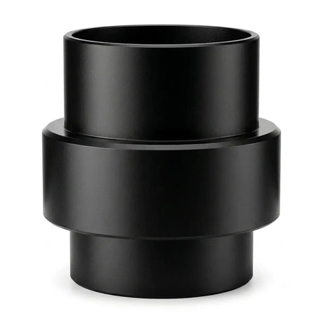 FUMECLEAR 75 to 100mm Duct Reducer - Black fume extractor ducting adapter for connecting 75mm to 100mm ventilation pipes