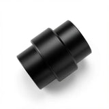 FUMECLEAR 75 to 100mm Duct Reducer angled view - Heavy duty black fume extractor pipe reducer connector