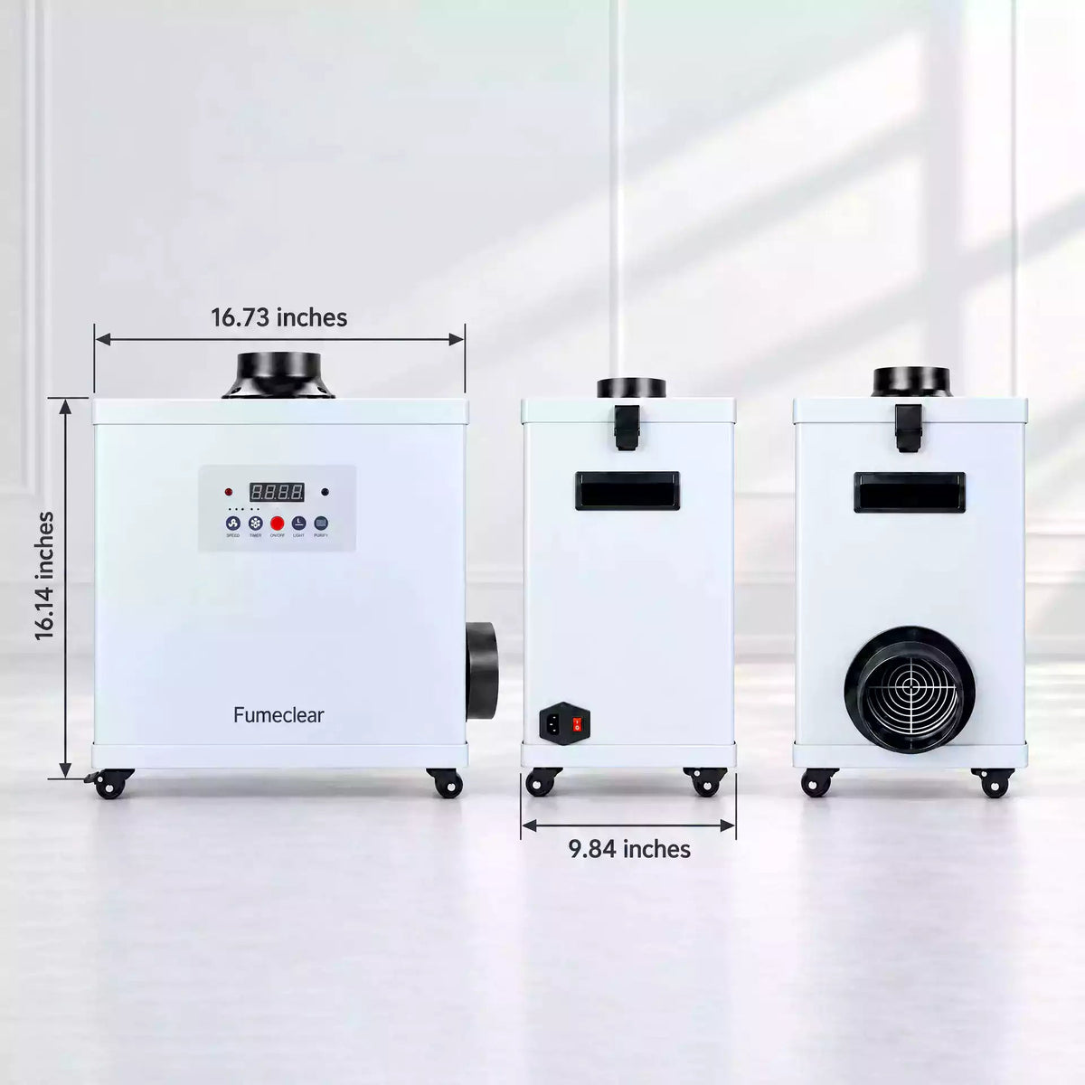 Fumeclear FC-1001G Nail Salon Fume Extractor with Remote Control & Exhaust Duct Fumeclear fumeclear