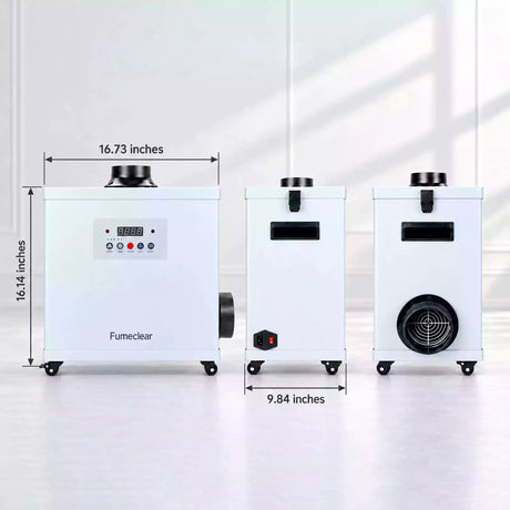 Fumeclear FC-1001G Nail Salon Fume Extractor with Remote Control & Exhaust Duct Fumeclear fumeclear