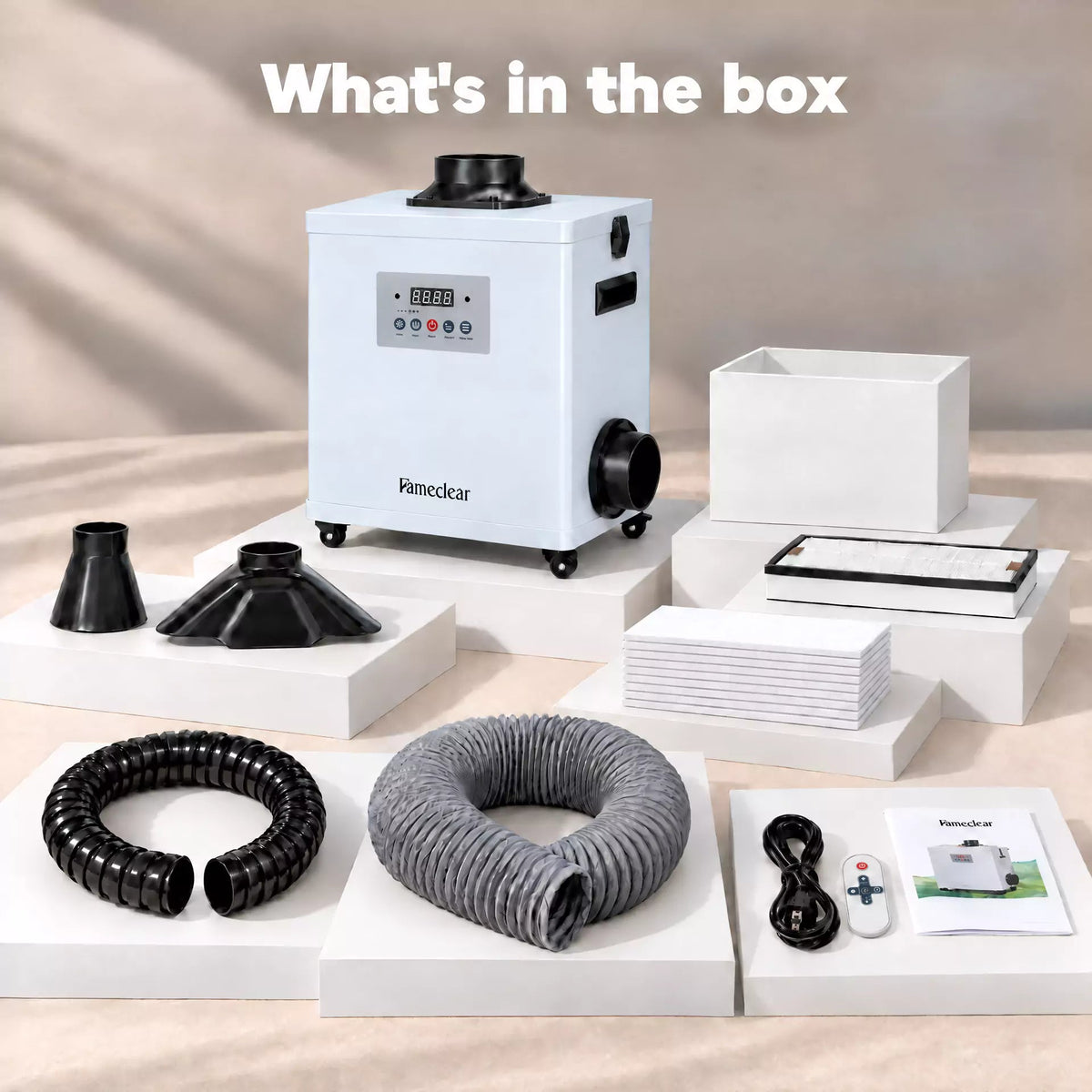 Fumeclear FC-1001G Nail Salon Fume Extractor with Remote Control & Exhaust Duct Fumeclear fumeclear