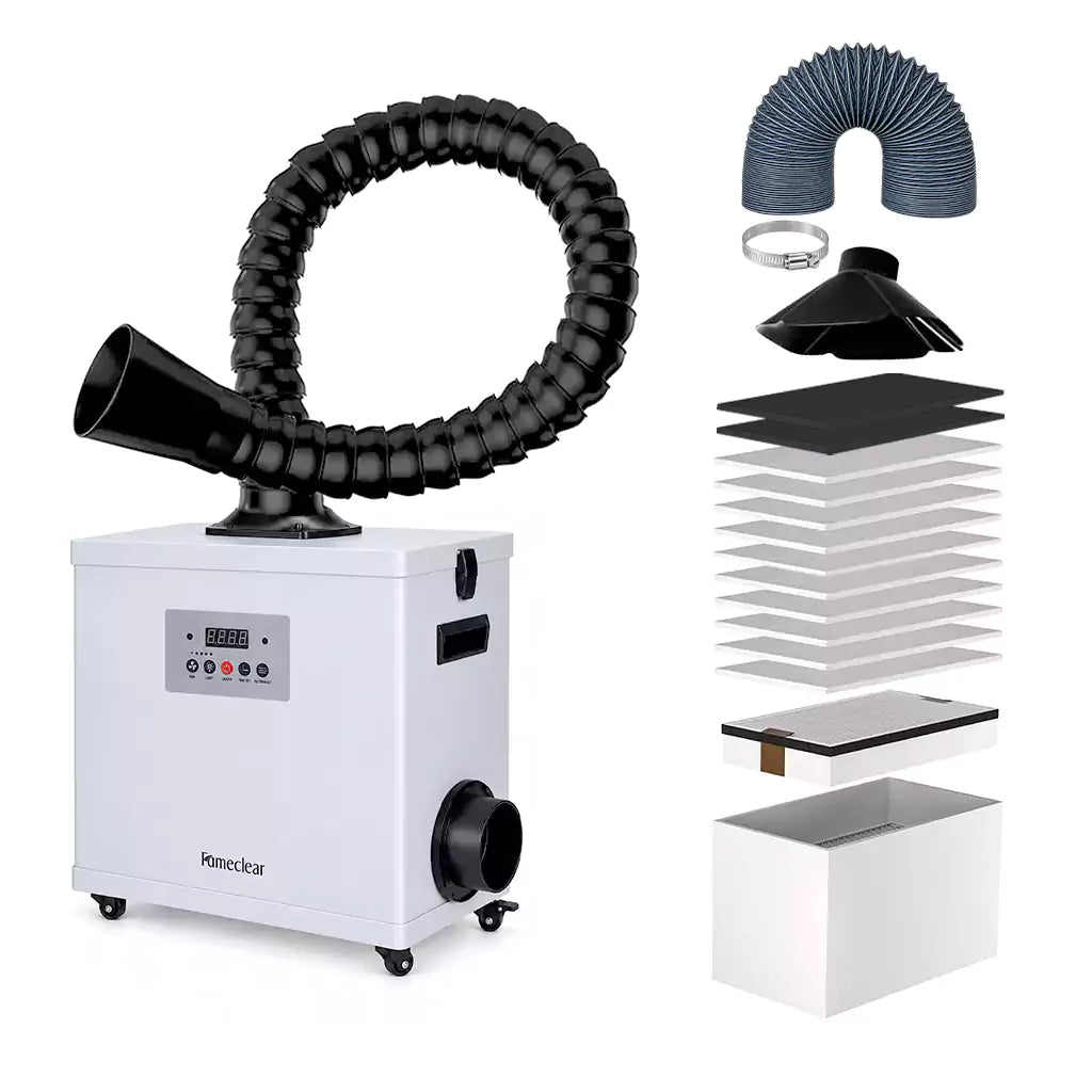 Fumeclear FC-1001G Nail Salon Fume Extractor with Remote Control & Exhaust Duct Fumeclear fumeclear