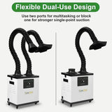 Flexible Dual-Use Design for Single or Dual Point Fume Extraction
