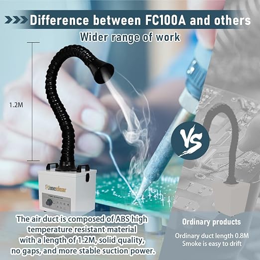 Fumeclear® FC100A Fume Extractor for Soldering and Welding Fume Removal