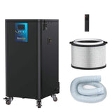 Fumeclear FC-700 professional dust collector with HEPA filter, remote control, retractable hose and round hood for workshop dust extraction