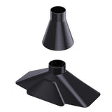 Fumeclear fume extractor silicone hood set including round hood and square hood for smoke and fume extraction