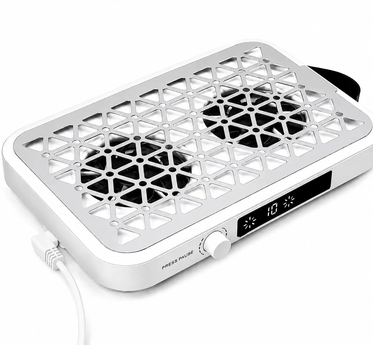 FUMECLEAR FC-G6 Nail Dust Collector Top View - Professional Dual 4200RPM Turbo Fan Manicure Dust Vacuum with 1600Pa Strong Suction
