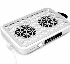 FUMECLEAR FC-G6 Nail Dust Collector Top View - Professional Dual 4200RPM Turbo Fan Manicure Dust Vacuum with 1600Pa Strong Suction