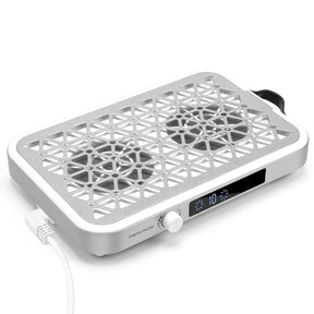 FUMECLEAR FC-G6 Nail Dust Collector Top View - Professional Dual 4200RPM Turbo Fan Manicure Dust Vacuum with 1600Pa Strong Suction